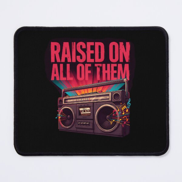 Item preview, Raised On All of Them Vintage Retro Cassette Style for Music Lovers designed and sold by Redgiant87x.