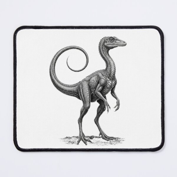 Item preview, Compsognathus - Realistic Minimalistic Black And White designed and sold by Minimalisticaly.