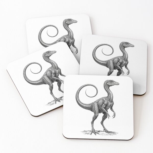 Item preview, Compsognathus - Realistic Minimalistic Black And White designed and sold by Minimalisticaly.