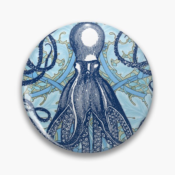 Item preview, Antique Octopus with William Morris Wallpaper designed and sold by Pixelchicken.