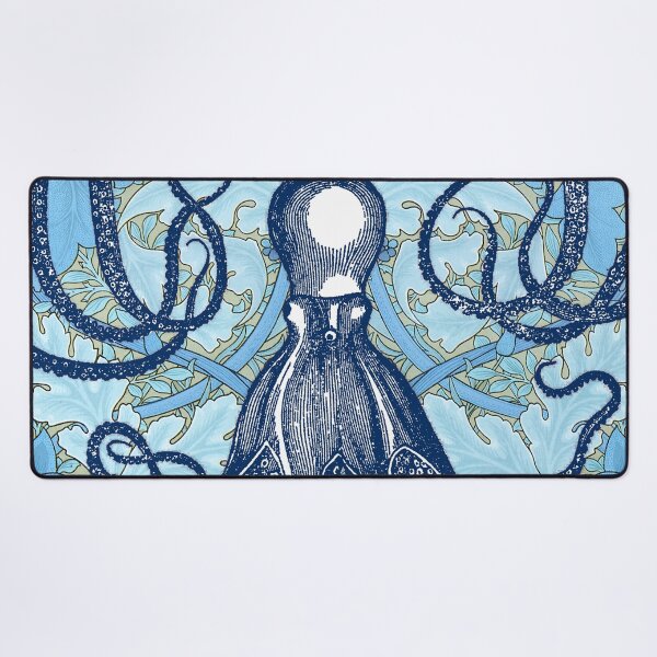 Item preview, Antique Octopus with William Morris Wallpaper designed and sold by Pixelchicken.