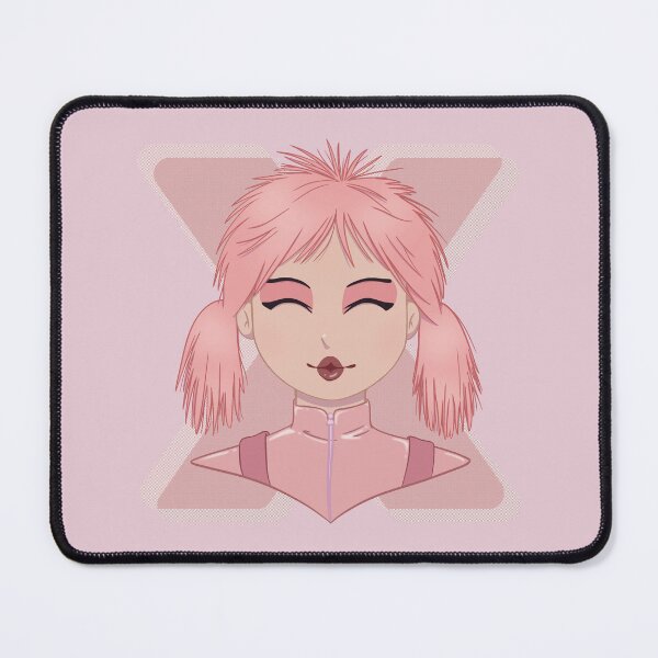 Item preview, Cute Pink Anime Girl | Pastel Y2K Kawaii Portrait Illustration designed and sold by Hille Stickers.