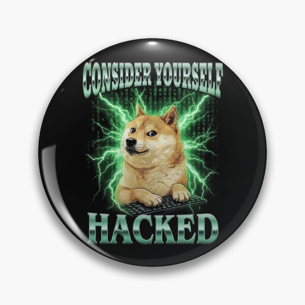 Item preview, Shiba Inu Hacker Shirt Funny Dog Meme T-Shirt Consider Yourself Hacked Tee Cyber Security Tech Humor Top Gift for Programmer [Black Shirt Only] designed and sold by Off-Road-Zone.
