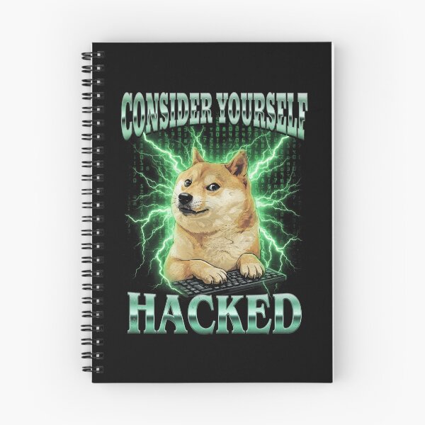 Item preview, Shiba Inu Hacker Shirt Funny Dog Meme T-Shirt Consider Yourself Hacked Tee Cyber Security Tech Humor Top Gift for Programmer [Black Shirt Only] designed and sold by Off-Road-Zone.