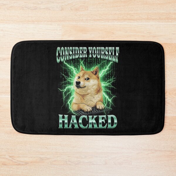 Item preview, Shiba Inu Hacker Shirt Funny Dog Meme T-Shirt Consider Yourself Hacked Tee Cyber Security Tech Humor Top Gift for Programmer [Black Shirt Only] designed and sold by Off-Road-Zone.