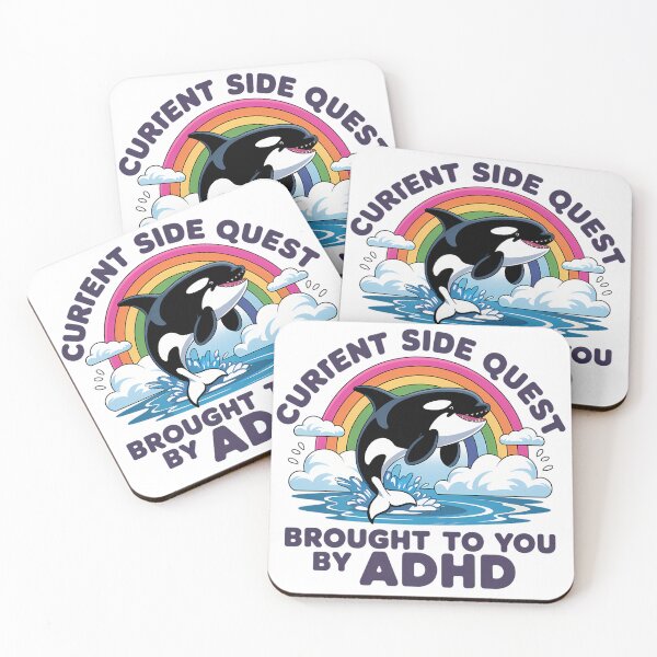Item preview, ADHD Orca Rainbow Funny Quote designed and sold by butterflies-new.