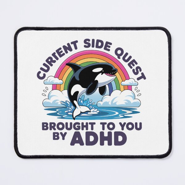 Item preview, ADHD Orca Rainbow Funny Quote designed and sold by butterflies-new.