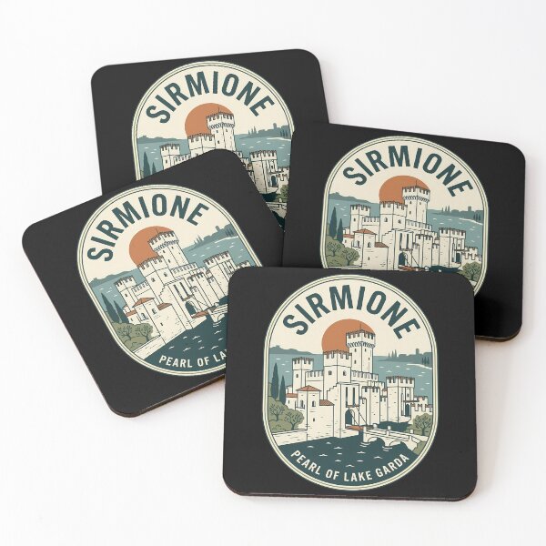 Item preview, Sirmione Italy Scaligero Castle Vintage Travel Emblem designed and sold by k3rstman1.