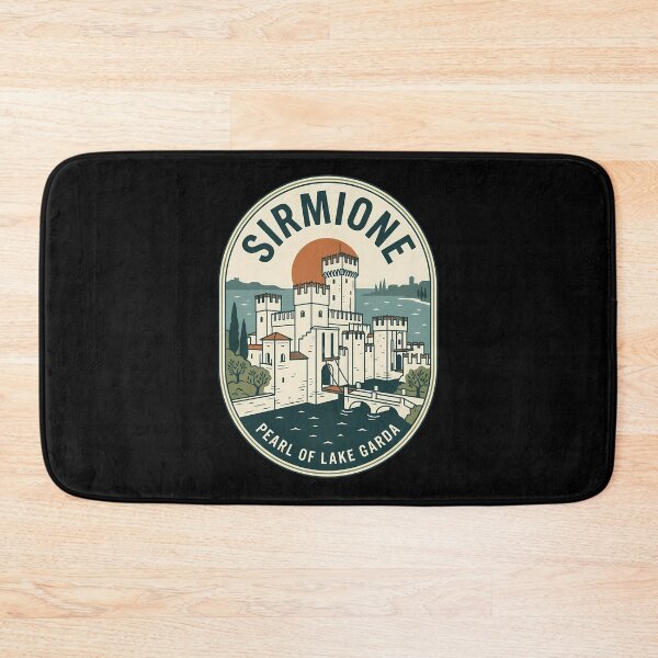 Item preview, Sirmione Italy Scaligero Castle Vintage Travel Emblem designed and sold by k3rstman1.