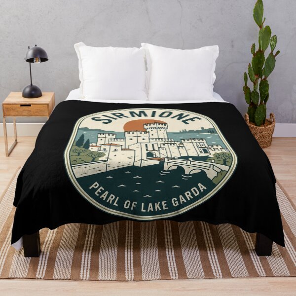Item preview, Sirmione Italy Scaligero Castle Vintage Travel Emblem designed and sold by k3rstman1.