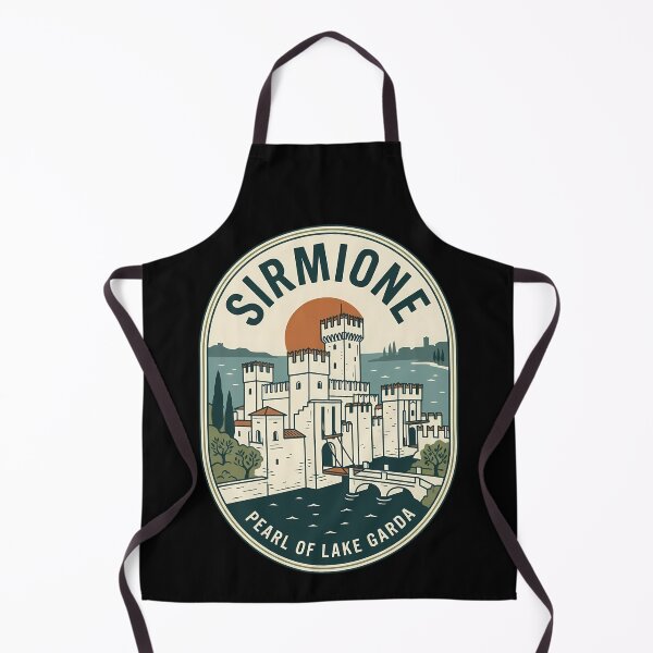 Item preview, Sirmione Italy Scaligero Castle Vintage Travel Emblem designed and sold by k3rstman1.