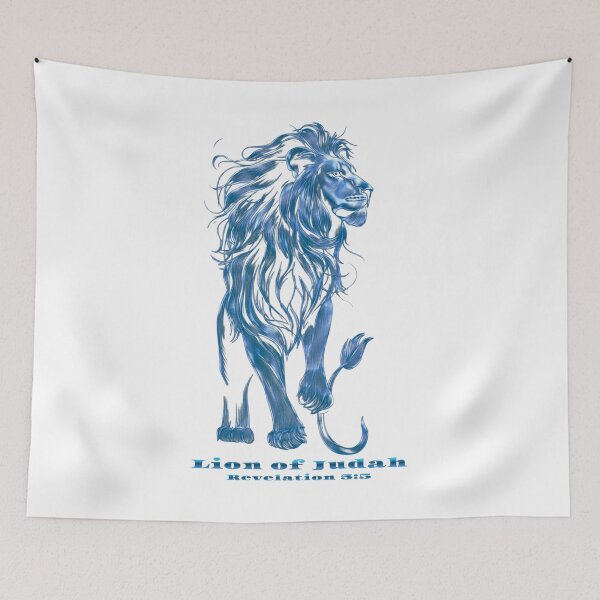 Item preview, Revelation 5:5 Lion of Judah Christian Bible Verse Vintage Faith T-Shirt designed and sold by BLESSEDBRUSH.