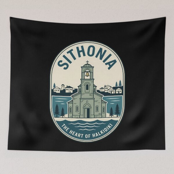 Item preview, Sithonia Greece Vintage Travel Emblem Halkidiki designed and sold by k3rstman1.