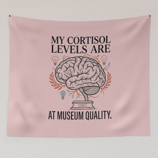 Item preview, My Cortisol Levels Are at Museum Quality Shirt | Funny Psychology T-Shirt | Brain Anatomy Graphic Tee | Therapist Gift | Neuroscience Humor Apparel designed and sold by EIPTOW.