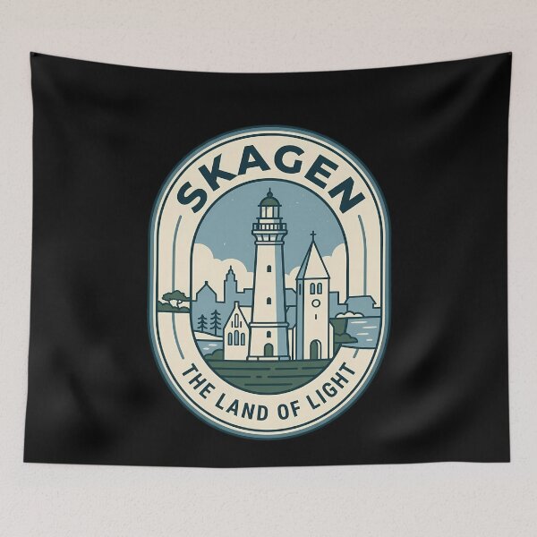 Item preview, Skagen Denmark Lighthouse Vintage Travel Emblem designed and sold by k3rstman1.