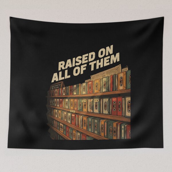 Item preview, Raised On All of Them Vintage Cassette Nostalgia for Music Lovers designed and sold by Redgiant87x.