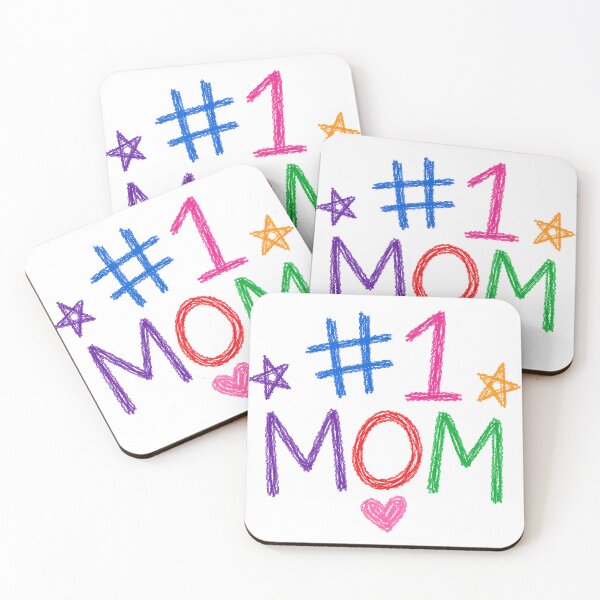 Item preview, #1 Mom – Colored with Love designed and sold by Stubblejumper Artworks.