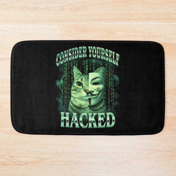 Item preview, Hacker Cat Shirt Funny Cat Meme T-Shirt Consider Yourself Hacked Tee Cyber Security Tech Humor Top Gift for Hacker Coder [Black Shirt Only] designed and sold by Off-Road-Zone.