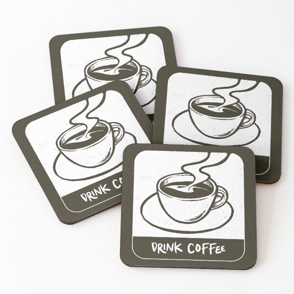 Item preview, Drink Your Coffee White designed and sold by Tobe Fonseca®.