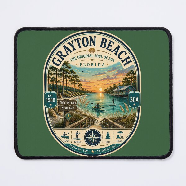 Item preview, Grayton Beach Badge | The Original Soul of 30A | Retro Florida Coastal Emblem designed and sold by piketo.