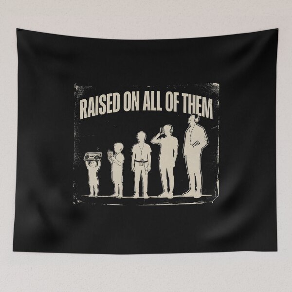 Item preview, Raised On All of Them Vintage Vintage Cassette and Retro Music designed and sold by Redgiant87x.