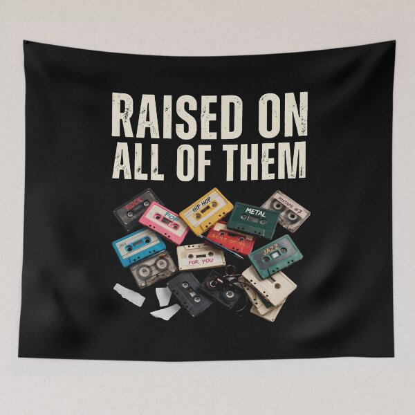 Item preview, Raised On All of Them Vintage Old School Mixtape Music Lover  designed and sold by Redgiant87x.