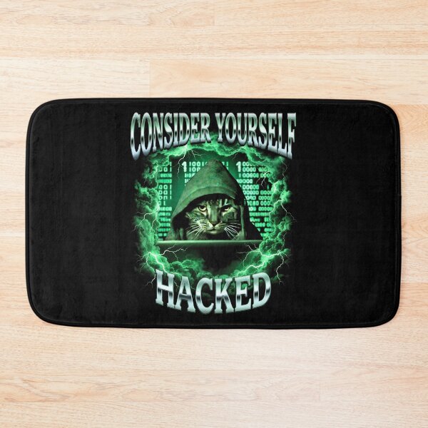 Item preview, Hacker Cat Shirt, Funny Cat Meme Tee, Programmer Shirt, Cyber Security T-Shirt, Tech Humor Top, Coding Gift, Consider Yourself Hacked [Black Shirt Only] designed and sold by Off-Road-Zone.