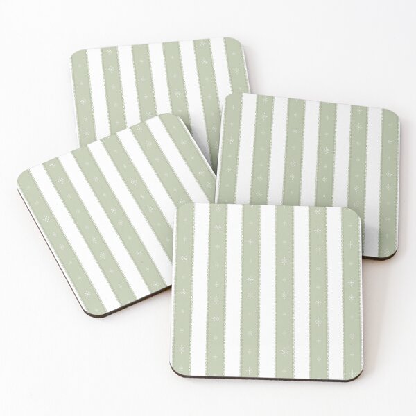 Item preview, Sage Snowfall | Hand Drawn Scandinavian Folk Stripe Pattern designed and sold by WEBiC-ART Creative Studio.