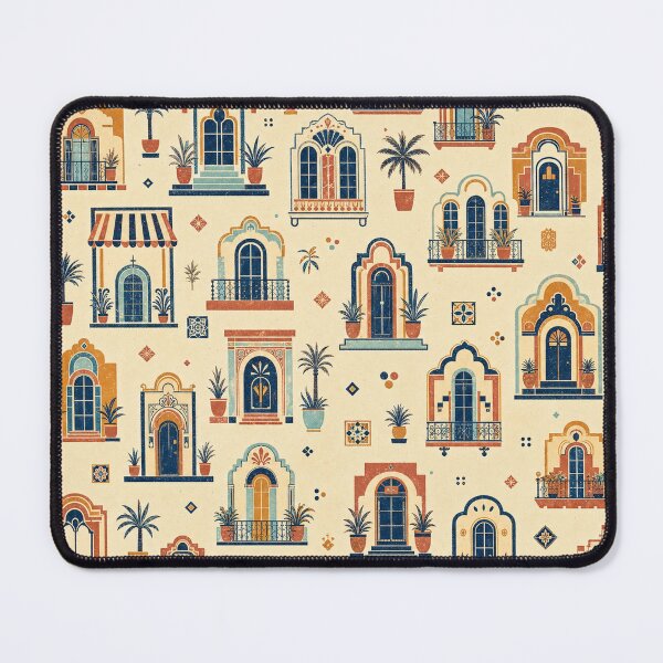 Item preview, Art Deco Facades Seamless Pattern designed and sold by VerdantStudio.