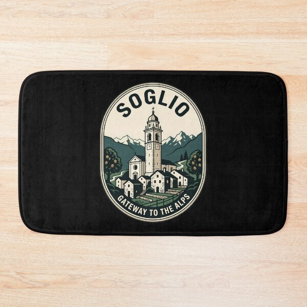 Item preview, Soglio Switzerland Alpine Village Vintage Travel Emblem designed and sold by k3rstman1.