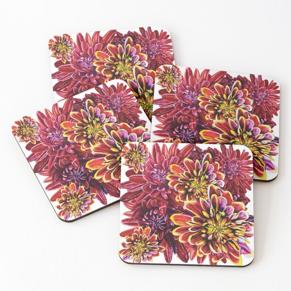 Item preview, Red Chrysanthemums 1 designed and sold by nastiaart.