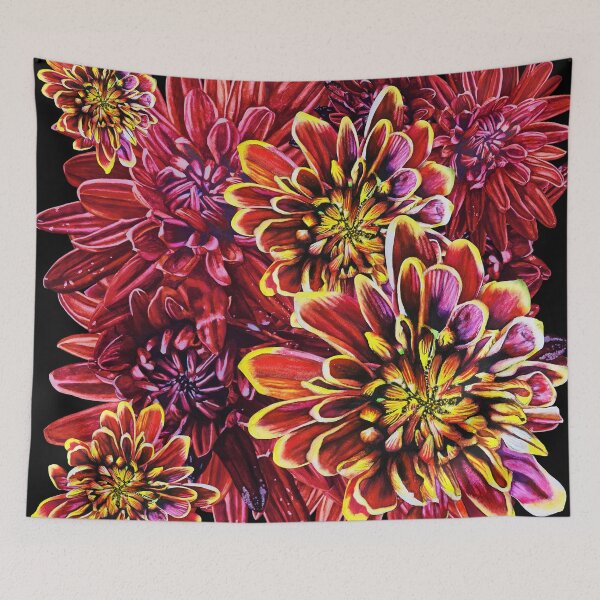 Item preview, Red Chrysanthemums 3 designed and sold by nastiaart.