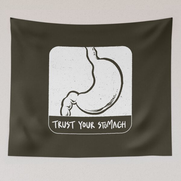Item preview, Trust Your Stomach White designed and sold by Tobe Fonseca®.