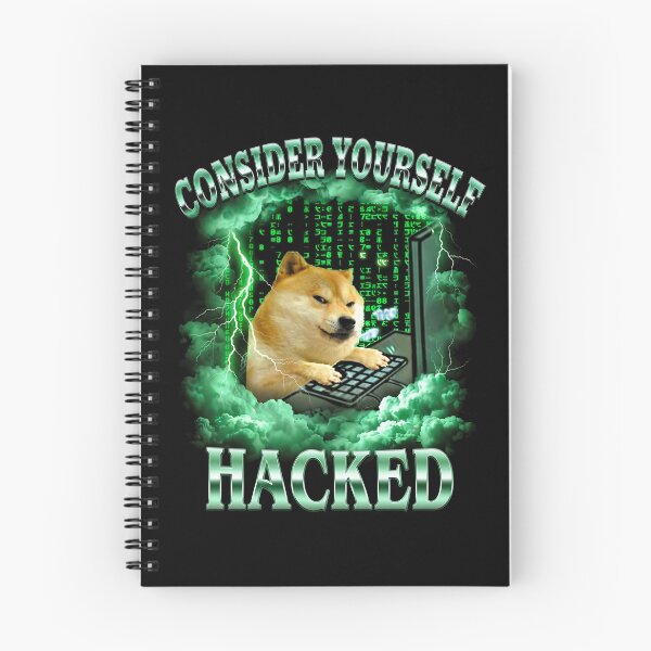 Item preview, Shiba Inu Hacker Shirt Funny Dog Meme T-Shirt Consider Yourself Hacked Tee Cyber Security Tech Humor Top Gift for hacker [Black Shirt Only] designed and sold by Off-Road-Zone.