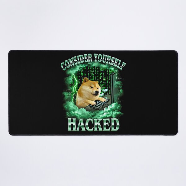 Item preview, Shiba Inu Hacker Shirt Funny Dog Meme T-Shirt Consider Yourself Hacked Tee Cyber Security Tech Humor Top Gift for hacker [Black Shirt Only] designed and sold by Off-Road-Zone.