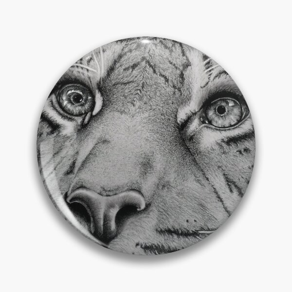 Item preview, Hyperrealistic drawing of a tiger designed and sold by Fernanda Silva Mendoza.