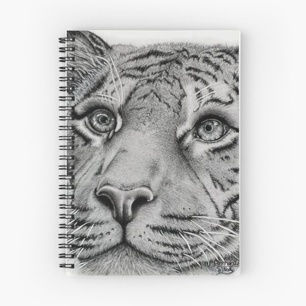 Item preview, Hyperrealistic drawing of a tiger designed and sold by Fernanda Silva Mendoza.