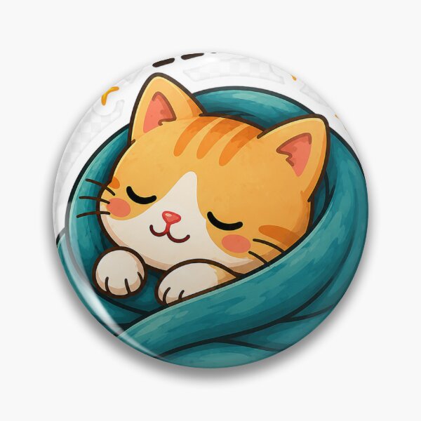 Item preview, Cute Sleepy Cat Wrapped in Blanket Sticker designed and sold by LuckyJade.