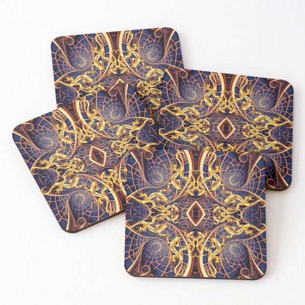 Item preview, Golden Lizard Mandala Fractal designed and sold by chantalittah.