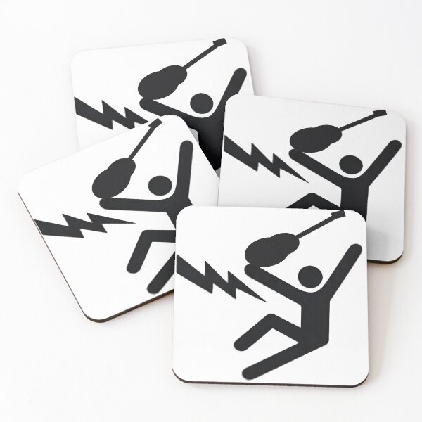 Item preview, Warning: Electric Guitar Print on White designed and sold by Lichentroupe63.
