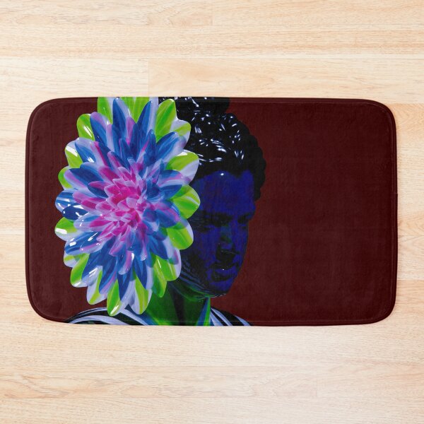 Item preview, Neon Floral Afrofuturist Portrait designed and sold by bubblegoth.