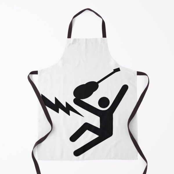 Item preview, Warning: Electric Guitar Print on White designed and sold by Lichentroupe63.