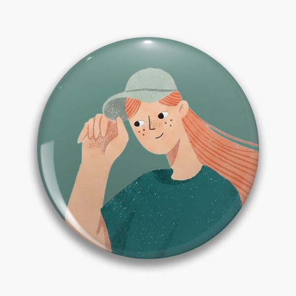 Item preview, Girl with Red Hair Tipping Her Cap designed and sold by PurpleParlo.