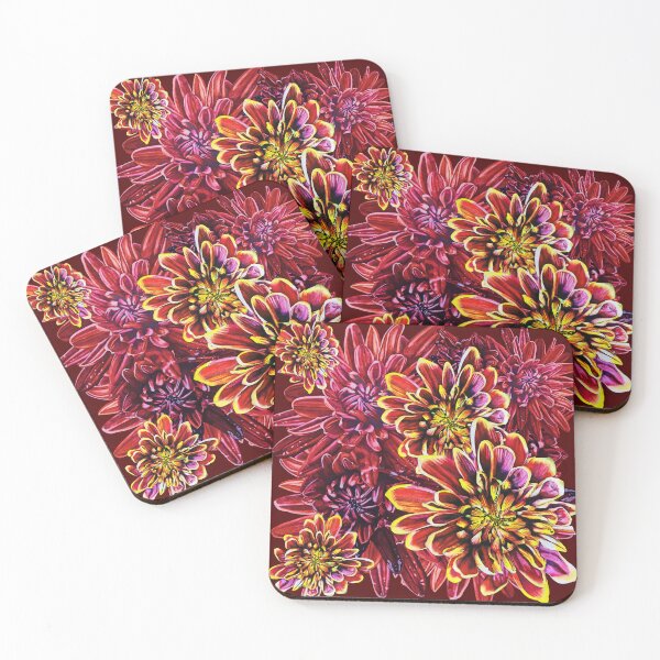 Item preview, Red Chrysanthemums 4 designed and sold by nastiaart.