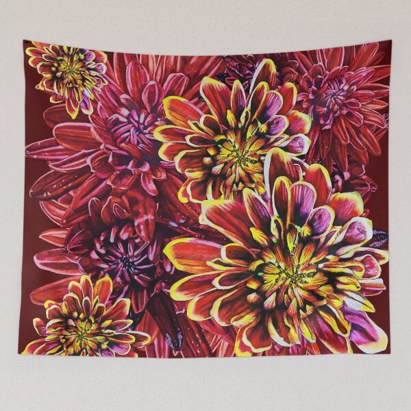 Item preview, Red Chrysanthemums 4 designed and sold by nastiaart.