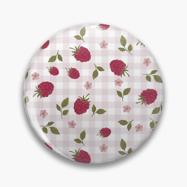 Item preview, Raspberry Picnic | Hand-Drawn Raspberry Gingham Pattern designed and sold by WEBiC-ART Creative Studio.