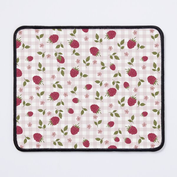 Item preview, Raspberry Picnic | Hand-Drawn Raspberry Gingham Pattern designed and sold by WEBiC-ART Creative Studio.