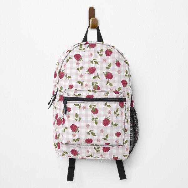 Item preview, Raspberry Picnic | Hand-Drawn Raspberry Gingham Pattern designed and sold by WEBiC-ART Creative Studio.