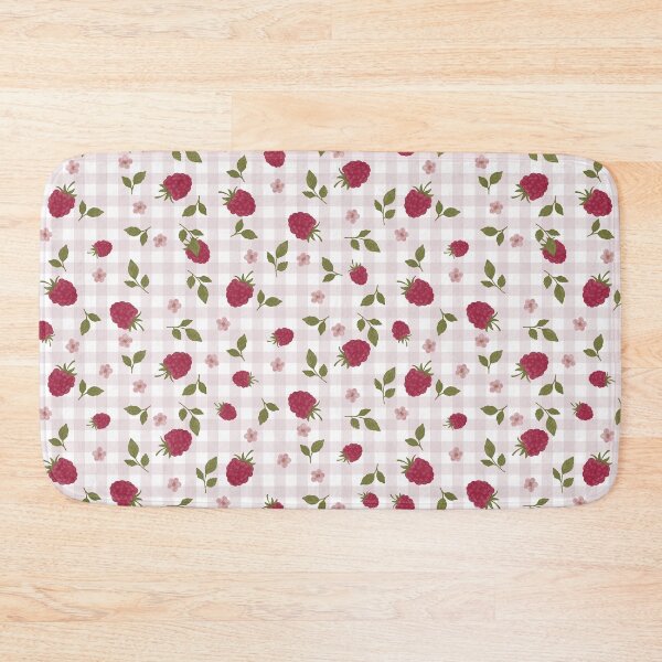 Item preview, Raspberry Picnic | Hand-Drawn Raspberry Gingham Pattern designed and sold by WEBiC-ART Creative Studio.