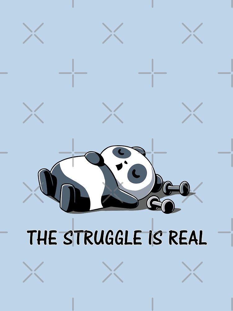 Thumbnail 7 of 7, Classic T-Shirt, Struggle Is Real Funny Panda Tshirt and Gifts designed and sold by walahang.